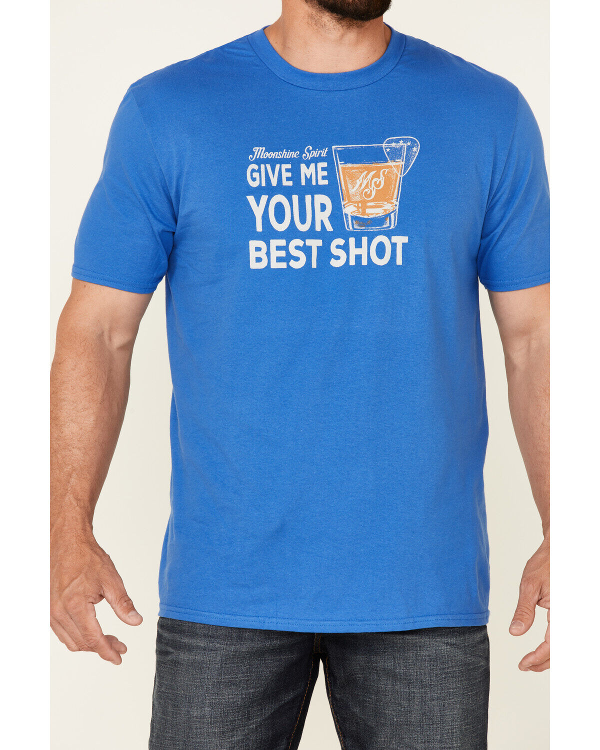 Image #3 - Moonshine Spirit Men's Best Shot Graphic Short Sleeve T-Shirt, Royal Blue, hi-res