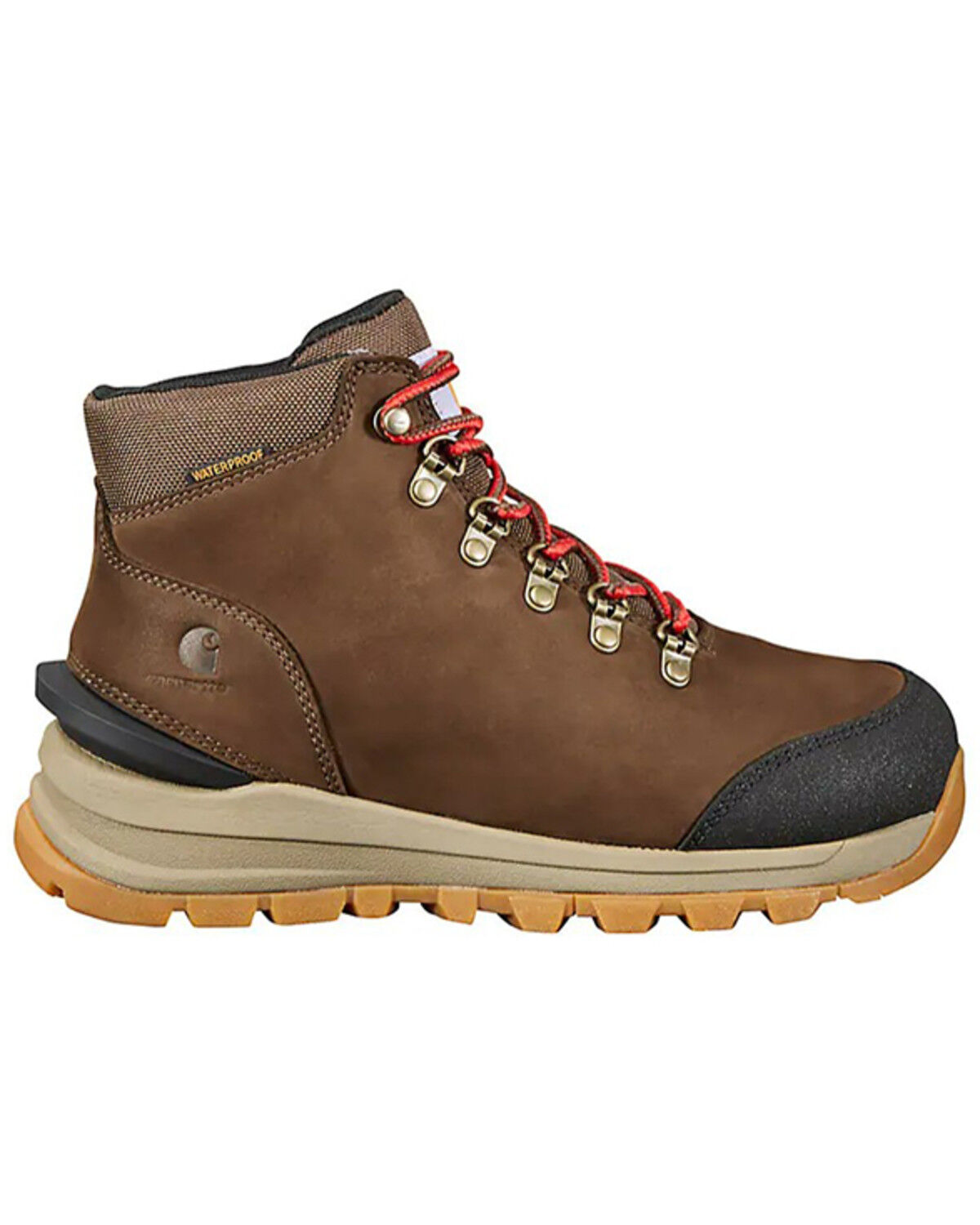 Image #2 - Carhartt Women's Gilmore 5" Hiker Work Boot - Alloy Toe, Dark Brown, hi-res