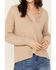 Image #3 - Cleo + Wolf Women's Drop Shoulder Ribbed Sweater, Sand, hi-res