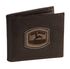 John Deere Bi-Fold Leather Wallet, Brown, hi-res
