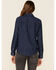 Image #4 - Levi's Women's Dark Wash Long Sleeve Pearl Snap Western Denim Shirt , Dark Blue, hi-res