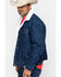 Image #2 - Wrangler Men's Sherpa Lined Denim Jacket, Denim, hi-res