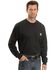 Image #1 - Carhartt Men's Loose Fit Heavyweight Long Sleeve Logo Pocket Work T-Shirt, Black, hi-res