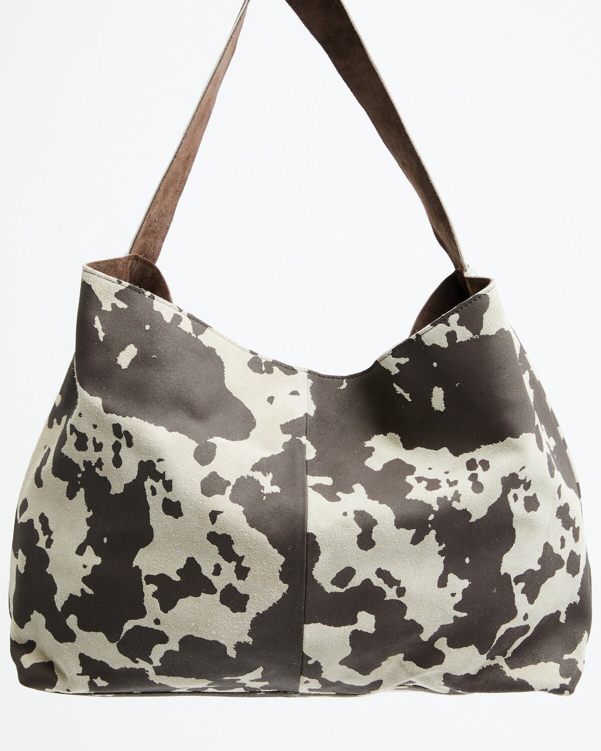 Image #2 - Shyanne Women's Cow Print Suede Hobo Bag, Brown, hi-res