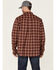 Image #4 - Hawx Men's FR Plaid Print Long Sleeve Button Down Work Shirt - Tall, Red, hi-res