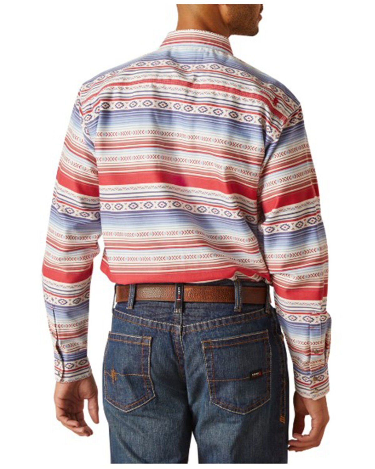 Image #2 - Ariat Men's FR Conestoga Striped Long Sleeve Snap Work Shirt, Multi, hi-res