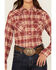 Image #3 - Wrangler Retro Women's Apple Butter Plaid Print Long Sleeve Pearl Snap Flannel Shirt, Rust Copper, hi-res