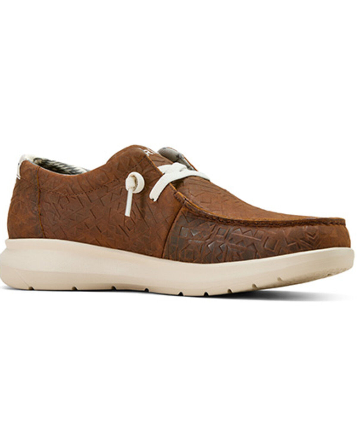 Image #1 - Ariat Men's Hilo Blanket Embossed Casual Shoes - Moc Toe, Mahogany, hi-res