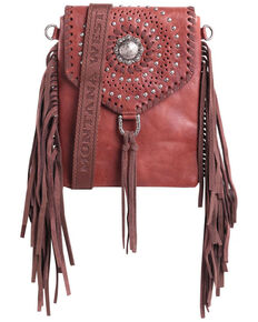 Montana West Women's Fringe Crossbody Bag, Tan, hi-res
