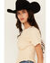 Image #2 - Cleo + Wolf Women's Shirred Short Sleeve Shirt, Oatmeal, hi-res