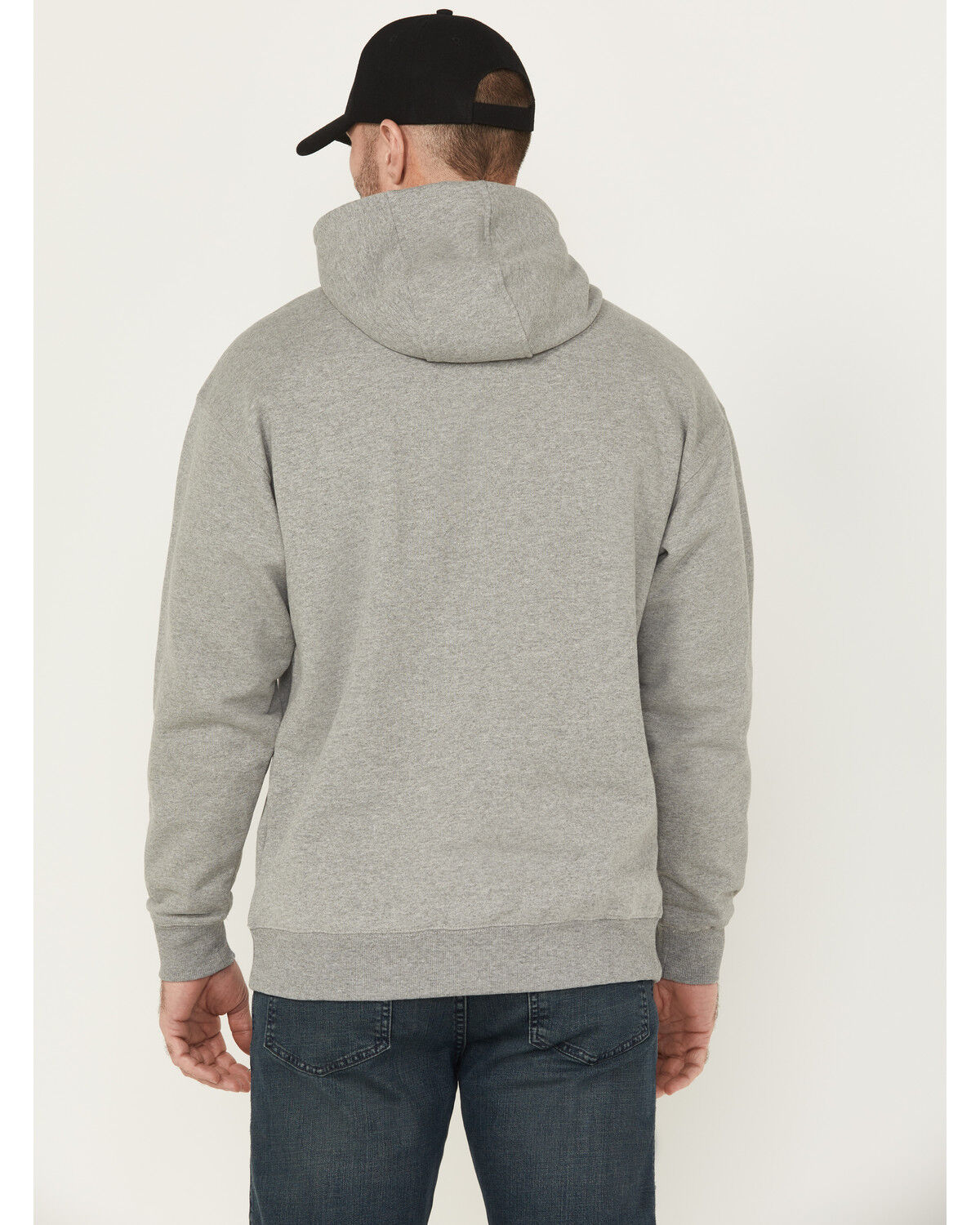 Image #4 - Ariat Men's Rebar Workman Drive Hooded Sweatshirt, Grey, hi-res