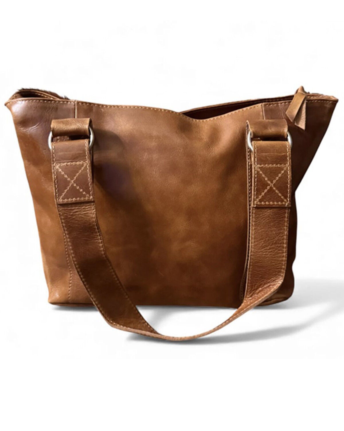 Image #3 - Ranch Junkie Women's Highlands Cowhide Tote Bag, Caramel, hi-res