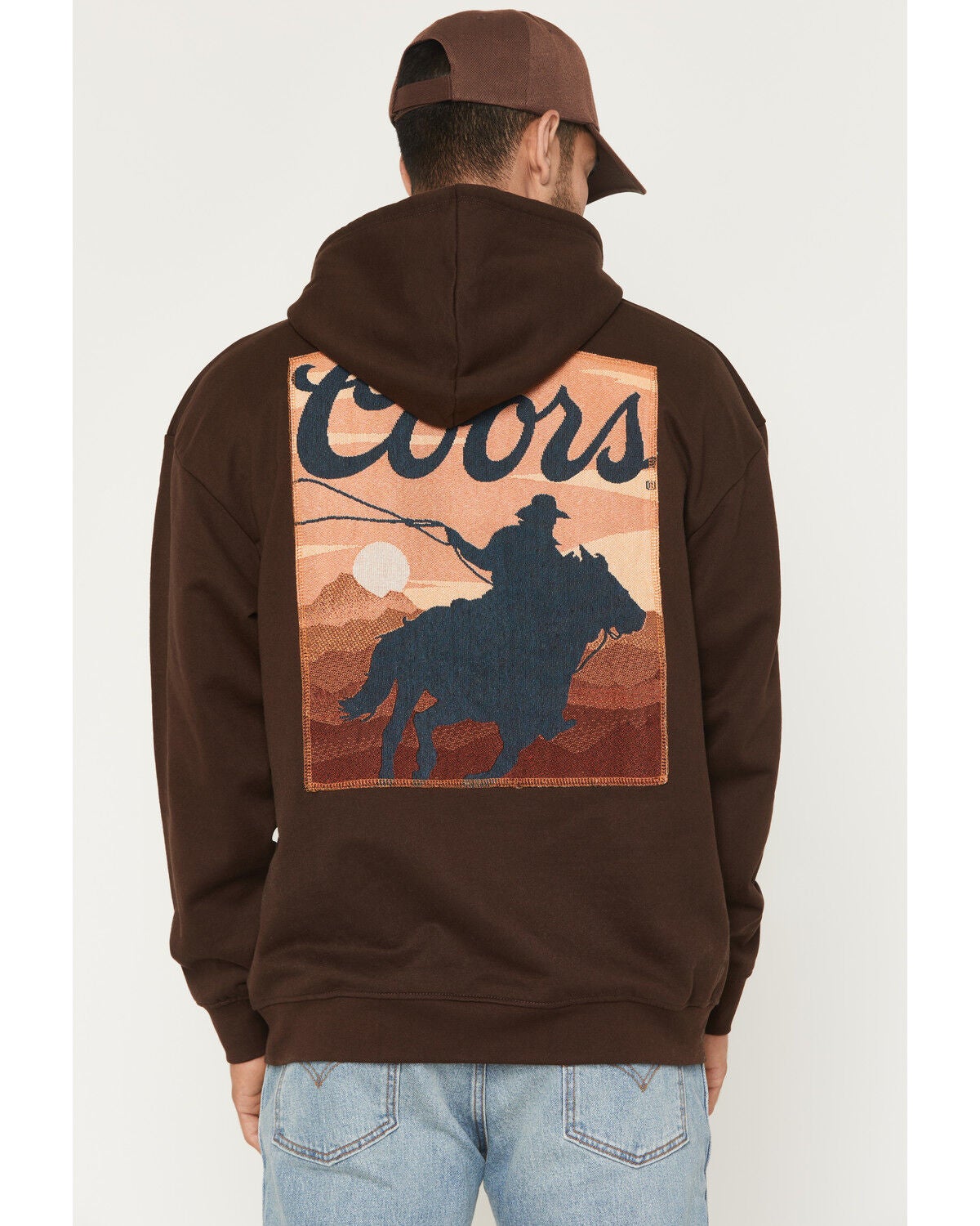 Image #1 - Coors Men's Desert Rider Hooded Sweatshirt, Dark Brown, hi-res
