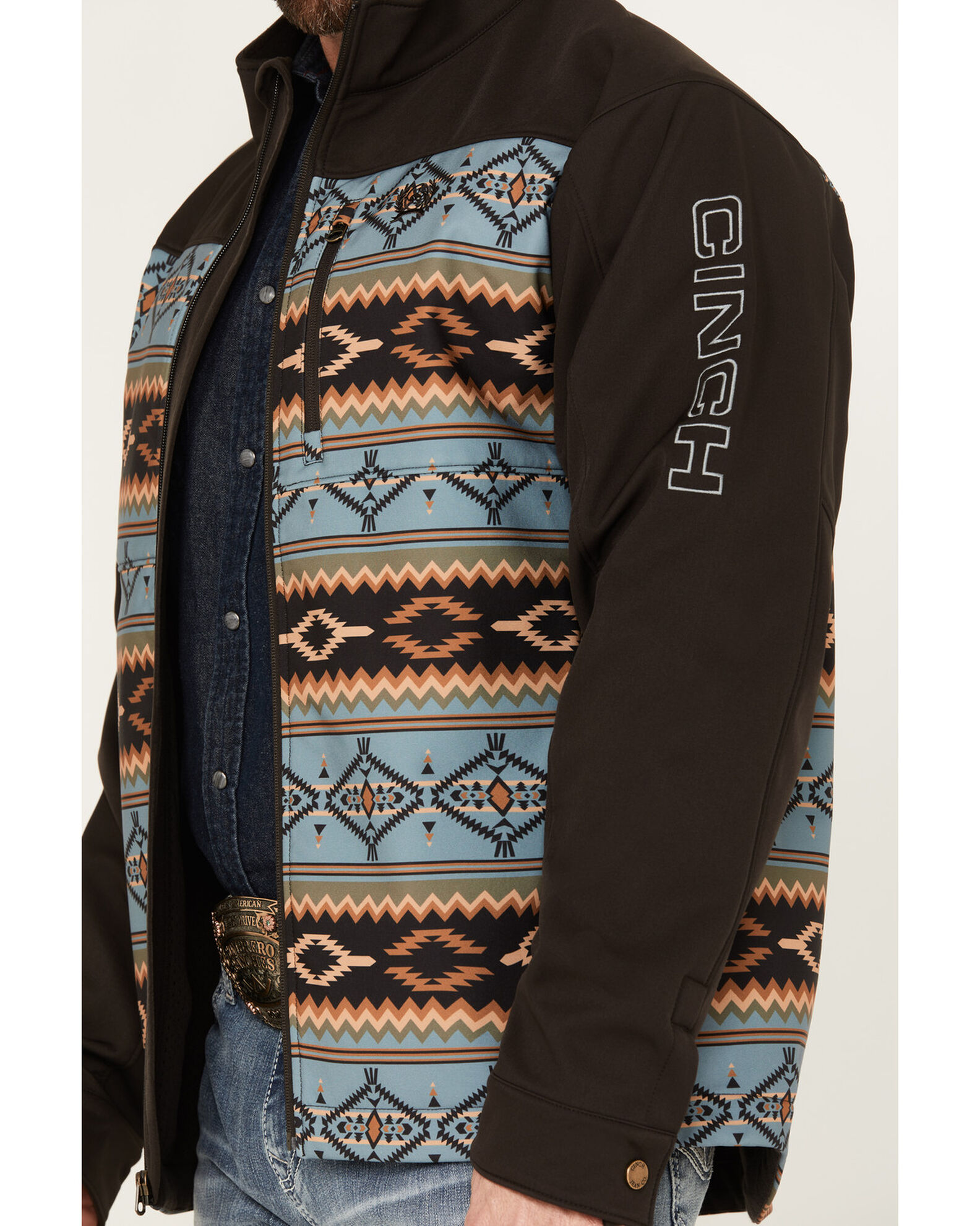 Product Name: Cinch Men's Blocked Southwestern Softshell Jacket