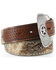 Nocona Men's Hair-On-Hide Star Concho Belt, Tan, hi-res