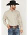 Image #1 - Ariat Men's Stu Geo Print Long Sleeve Button-Down Western Shirt, Tan, hi-res