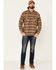 Image #2 - Pendleton Men's Tan Burnside Plaid Long Sleeve Western Flannel Shirt, Tan, hi-res