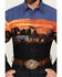 Image #3 - Wrangler Men's Checotah Border Print Long Sleeve Snap Western Shirt, Multi, hi-res