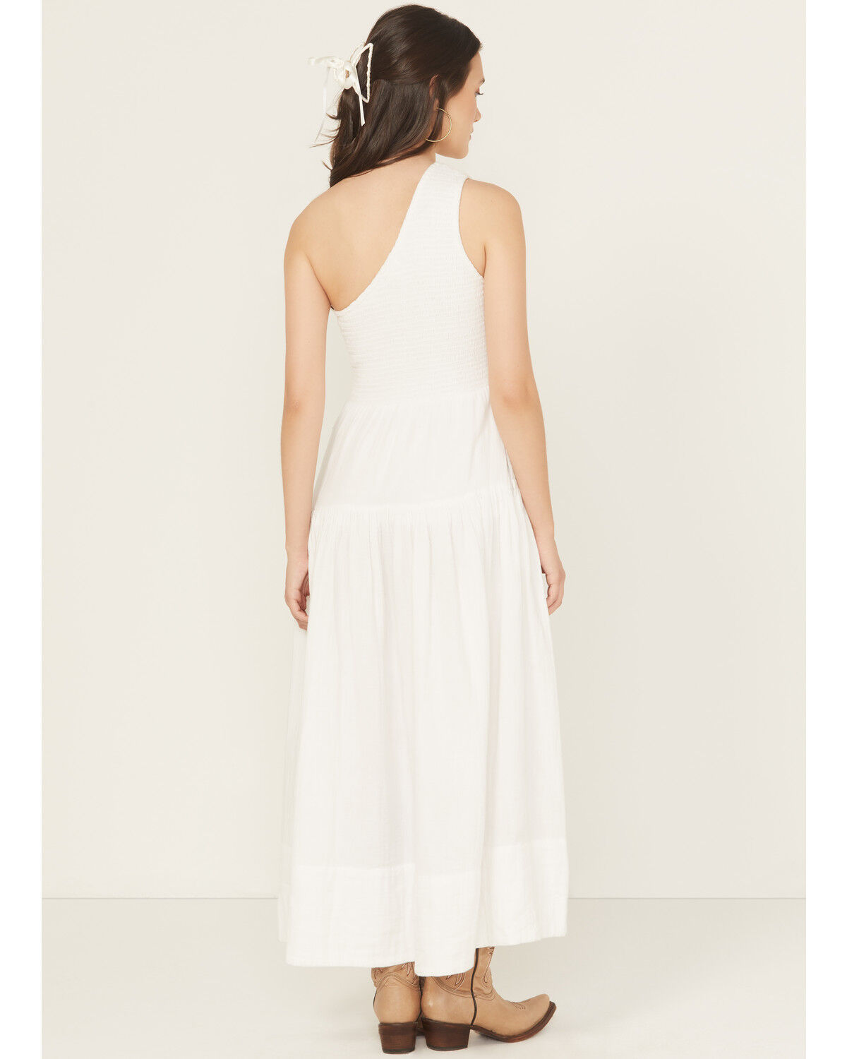 Image #4 - Revel Women's One Shoulder Midi Dress, White, hi-res