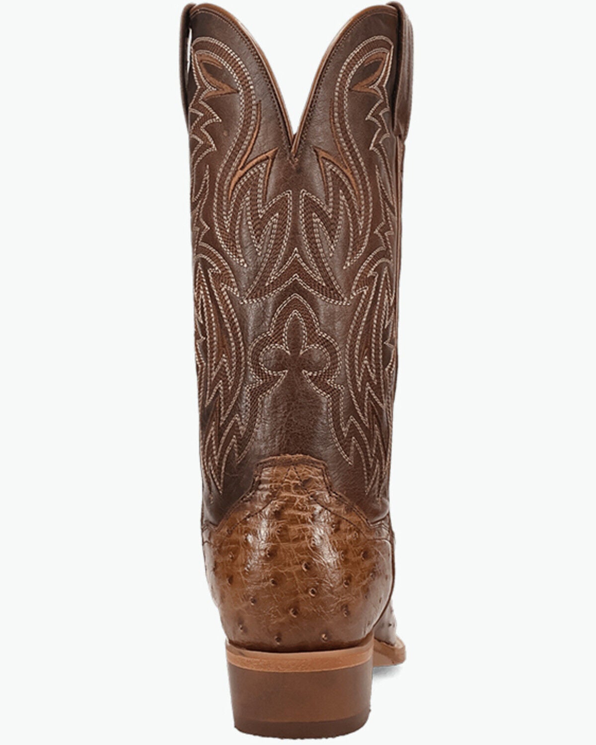 Image #5 - Dan Post Men's Gauge Exotic Ostrich Western Boots - Round Toe, Brown, hi-res