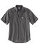 Image #2 - Carhartt Men's Rugged Flex® Rigby Short Sleeve Work Shirt - Tall, Charcoal, hi-res