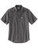 Carhartt Men's Rugged Flex Rigby Short Sleeve Work Shirt - Tall , Charcoal, hi-res