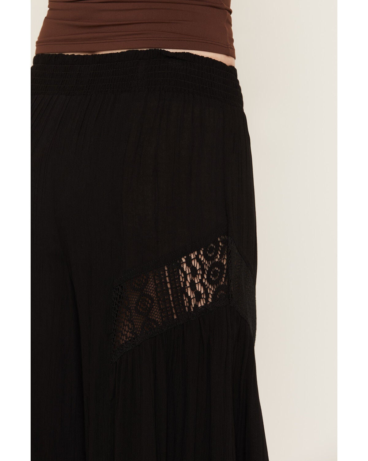 Image #4 - Angie Women's Lace Wide Leg Pants, Black, hi-res