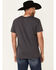 Rock & Roll Denim Men's Charcoal Circle Graphic Short Sleeve T-Shirt , Charcoal, hi-res