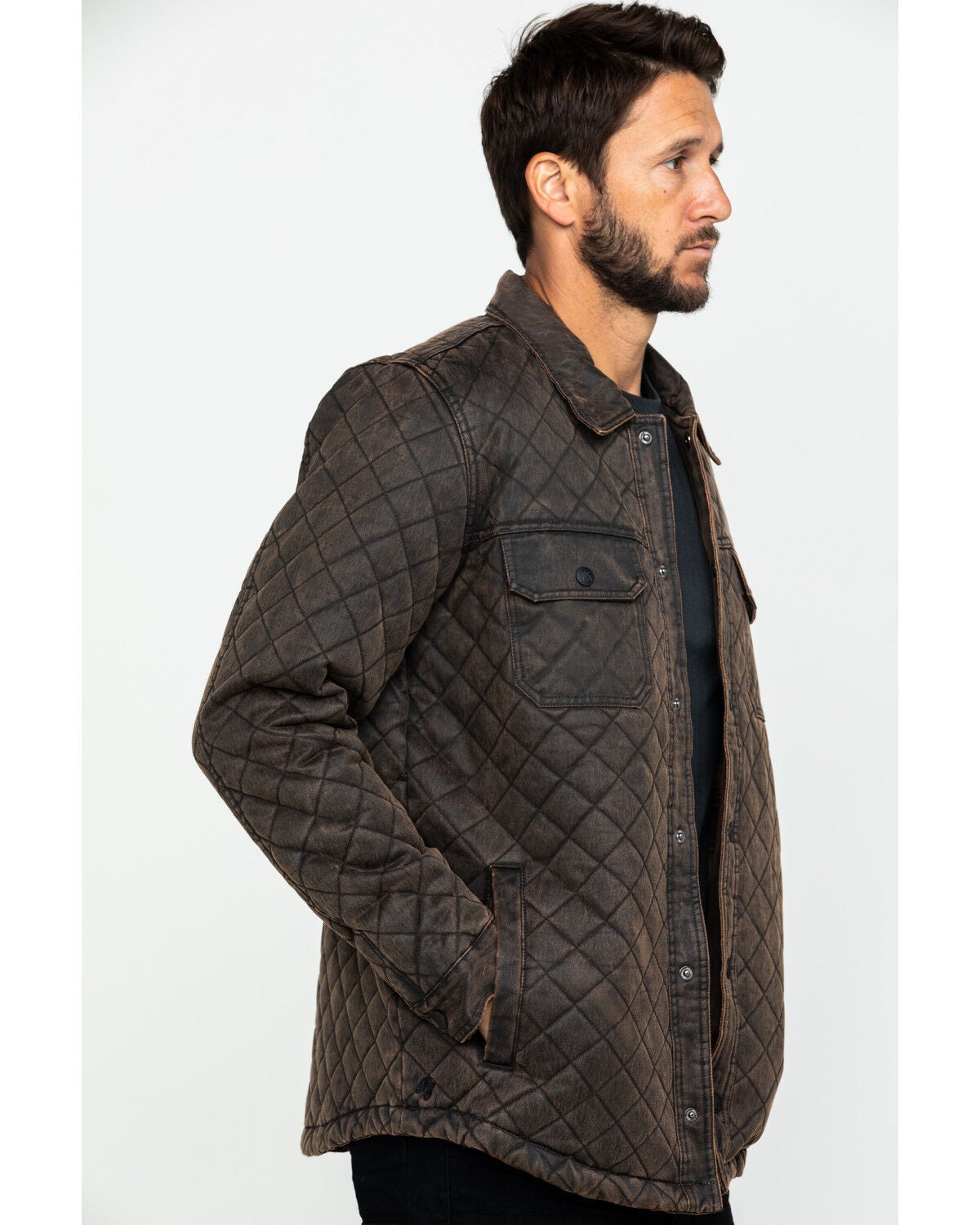 Image #3 - Moonshine Spirit Men's Rockwell Oil Skin Shirt Jacket , , hi-res
