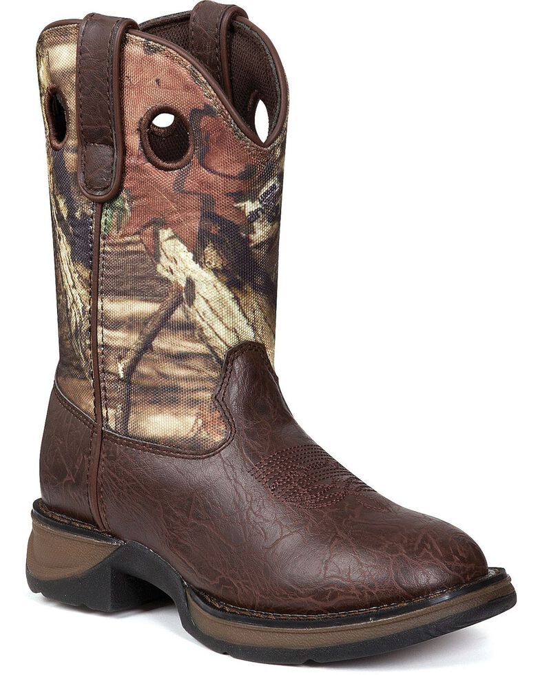 Durango Boys' Lil' Durango Camo Cowboy Boots - Round Toe, Camouflage, hi-res