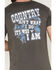 Image #4 - Cowboy Hardware Men's Country It's Who I Am Short Sleeve Graphic T-Shirt, Charcoal, hi-res