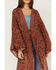 Image #3 - Jen's Pirate Booty Women's Floral Print Wildflower Trinity Kimono, Rust Copper, hi-res