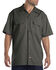 Image #1 - Dickies Men's Short Sleeve Twill Work Shirt - Big & Tall-Folded, Olive Green, hi-res