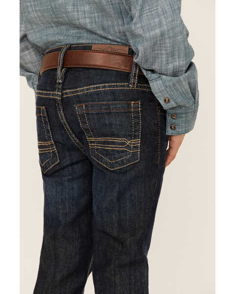 Image #2 - Cody James Boys' Sheridan Dark Wash Mid Rise Stretch Slim Straight Jeans - Sizes 4-8, Medium Wash, hi-res