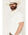 Image #2 - Ferrell Men's Carson Novelty Short Sleeve Snap Stretch Polo Shirt, Cream, hi-res