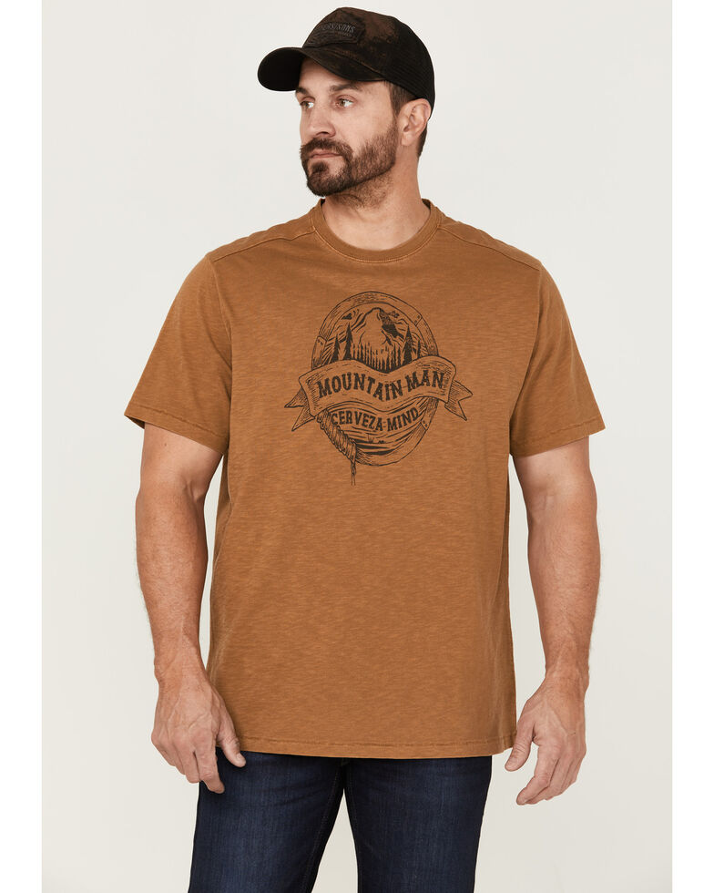 Brothers & Sons Men's Rocky Mountain High Graphic Short Sleeve T-Shirt , Rust Copper, hi-res