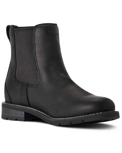 Ariat Women's Wexford Waterproof Chelsea Boots - Medium Toe , Black, hi-res
