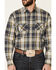 Image #3 - Ariat Men's Axel Large Ombre Retro Plaid Long Sleeve Western Shirt , Blue, hi-res