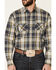 Image #3 - Ariat Men's Axel Large Ombre Retro Plaid Long Sleeve Western Shirt, Blue, hi-res