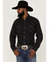 Image #1 - Ariat Men's Jurlington Retro Solid Pearl Snap Western Shirt , Charcoal, hi-res