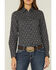 Roper Women's Black Floral & Paisley Snap Western Shirt, Black, hi-res