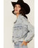 Image #2 - Veveret Women's Light Wash Cropped Denim Jacket, Light Wash, hi-res