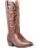 Image #1 - El Dorado Men's Handmade Ostrich Leg Brass Western Boots - Round Toe, Bronze, hi-res