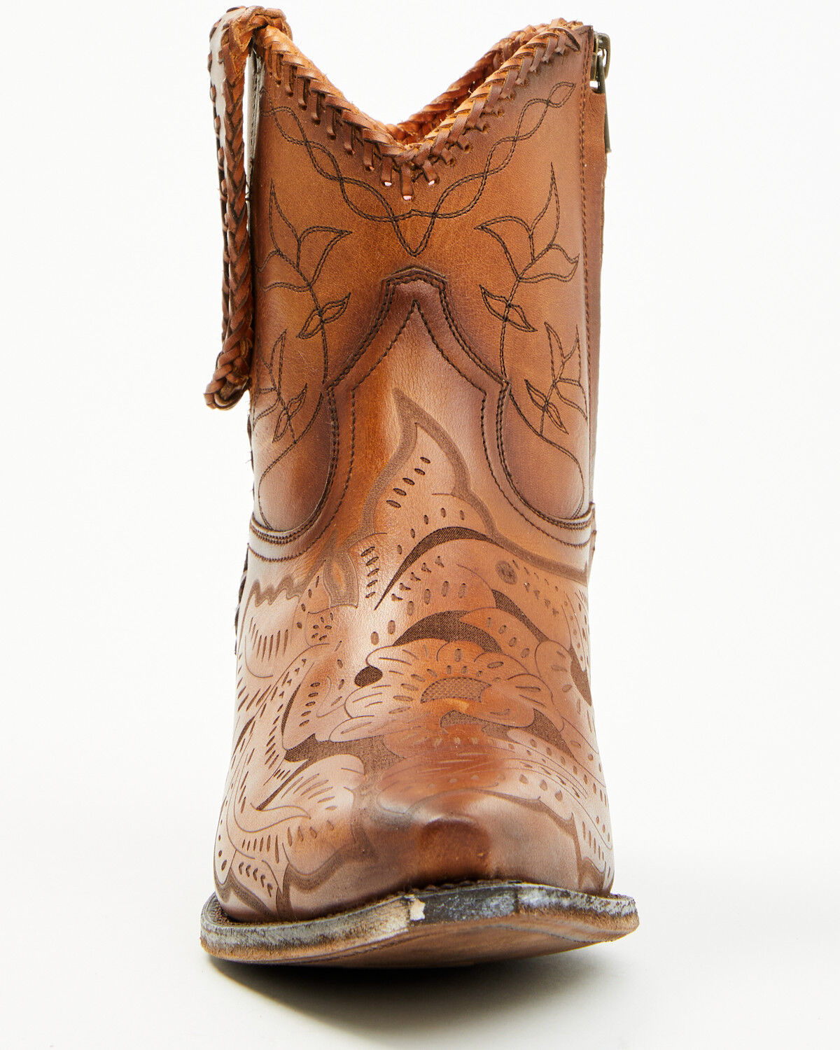 Image #4 - Sendra Women's Lizzie Western Booties - Snip Toe, Cognac, hi-res