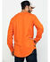 Image #2 - Hawx Men's Orange Logo Long Sleeve Work T-Shirt, Orange, hi-res