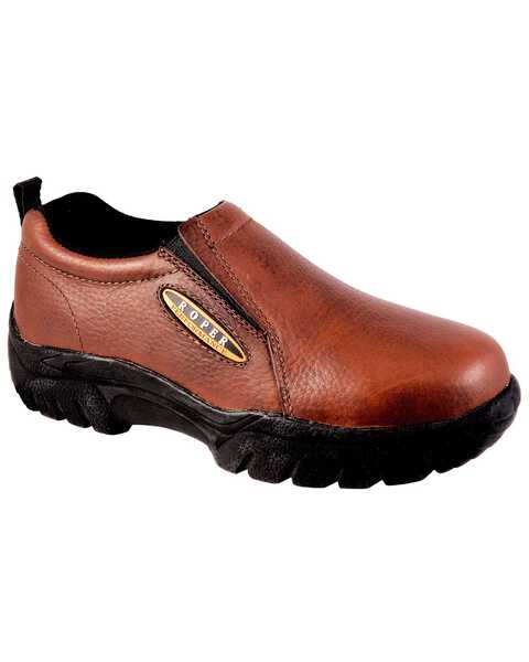 Roper Women's Performance Sport Slip-On Casual Shoes - Round Toe, Bay Brown, hi-res
