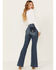 Image #3 - Ariat Women's Medium Wash High Rise Thea Flare Jeans, Medium Wash, hi-res