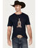 Image #1 - Moonshine Spirit Men's Tequila Tester Short Sleeve Graphic T-Shirt, Navy, hi-res