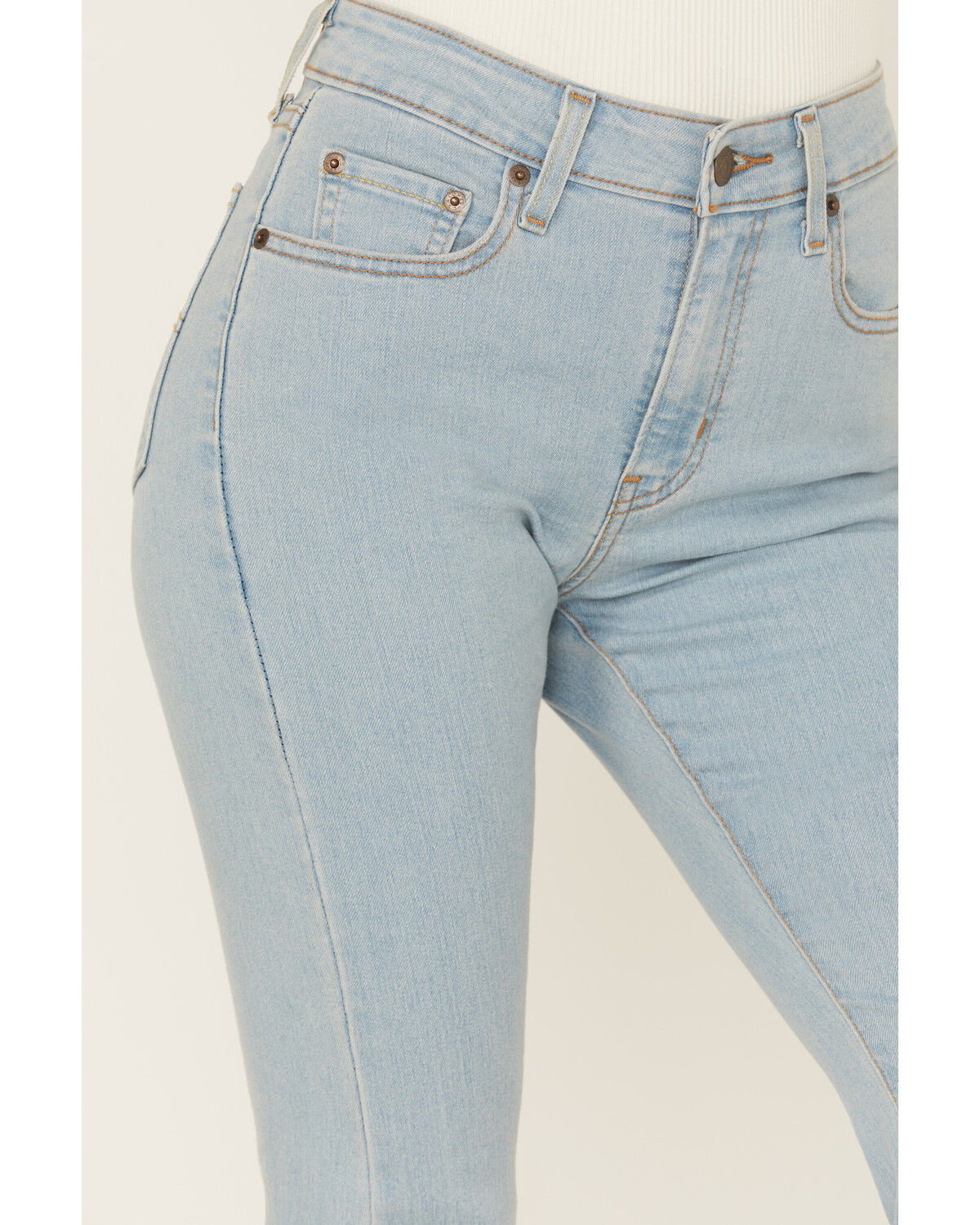 Image #2 - Levi's Women's Light Wash Different Route High Rise 726 Flare Stretch Denim Jeans, Light Wash, hi-res