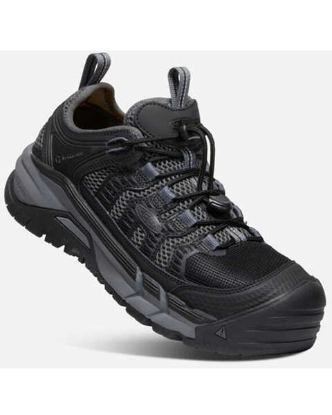 Keen Men's Birmingham Lace-Up Waterproof Work Sneakers - Carbon Toe, Black, hi-res